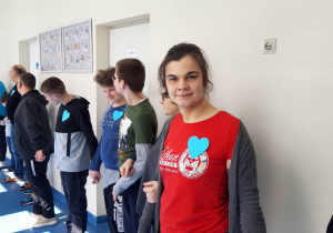 Łańcuch niebieskich serc
